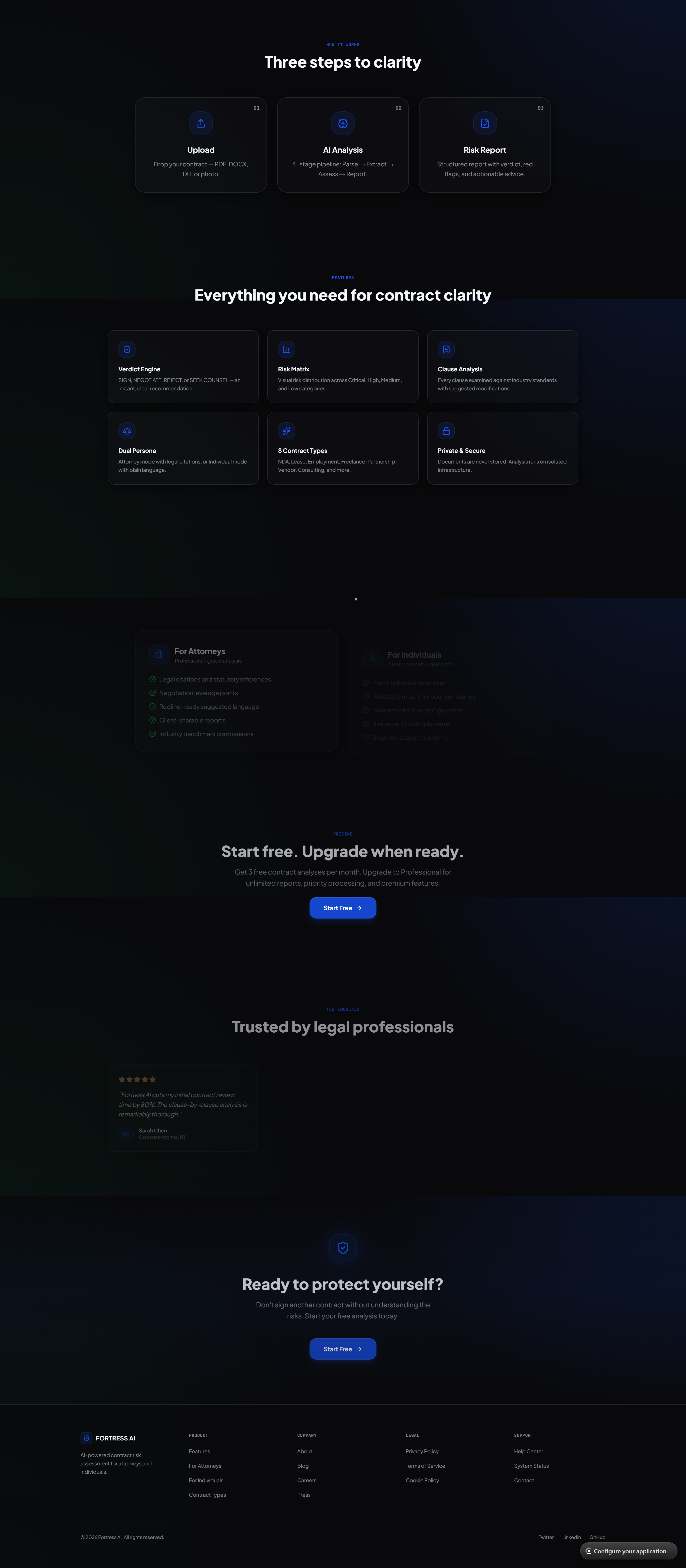 Fortress AI — command center